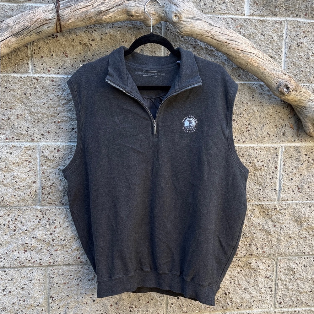 Charcoal Gray Pebble Beach Sleeveless Vest